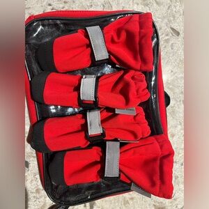 Red and Black Dog Boots